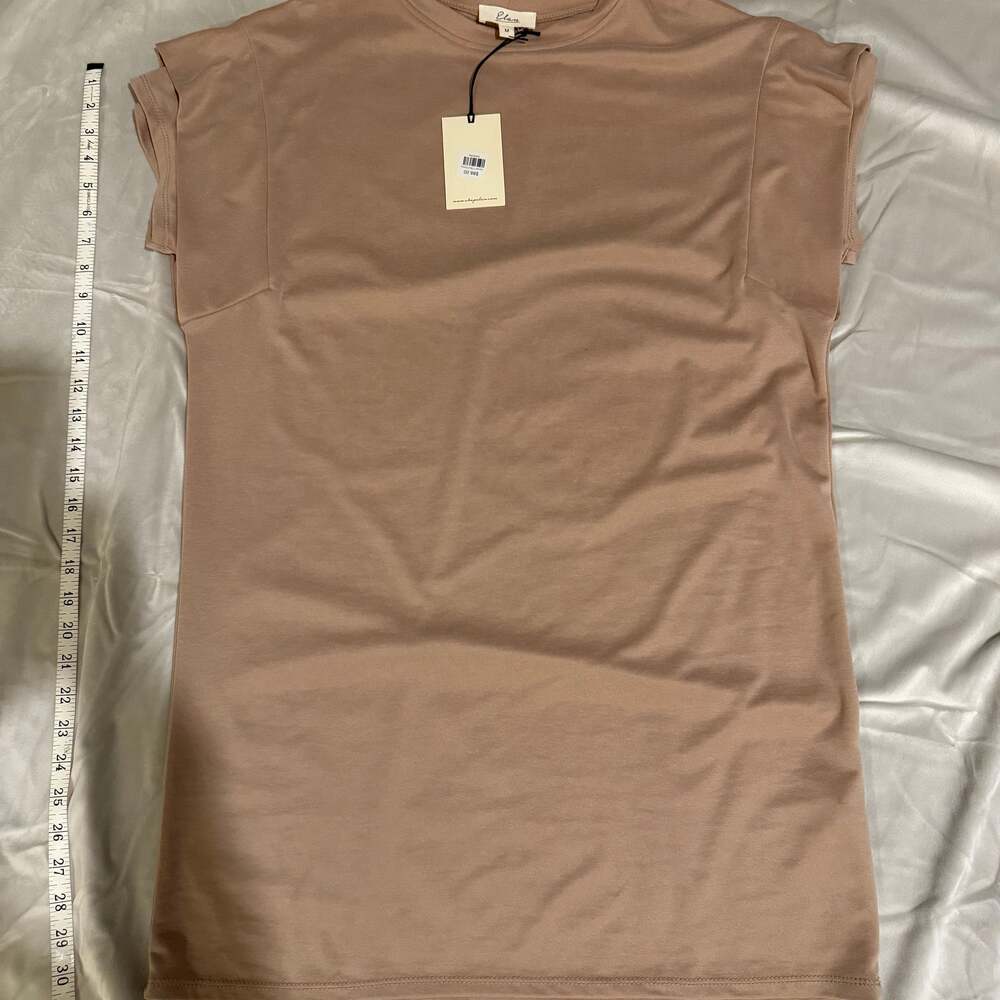Elan Cap Sleeve Dress in Taupe